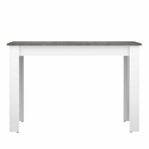 Biely jedálenský stôl s doskou v dekore betónu 110x70 cm Nice - TemaHome
