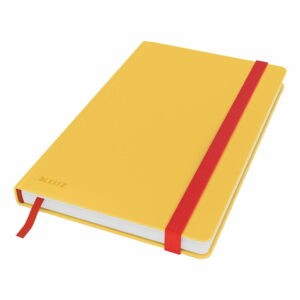 Žltý zápisník s hebkým povrchom Leitz