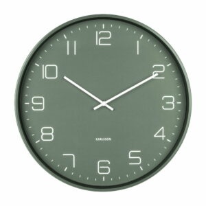 Zelené nástenné hodiny Karlsson Lofty