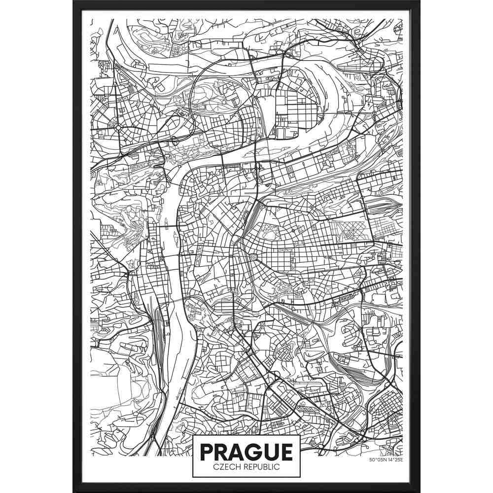 Plagát DecoKing Map Prague