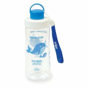 Modrá fľaša na vodu Snips Whale