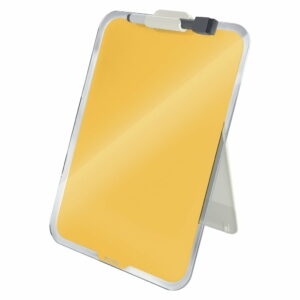 Žltý sklenený flipchart na stôl Leitz Cosy