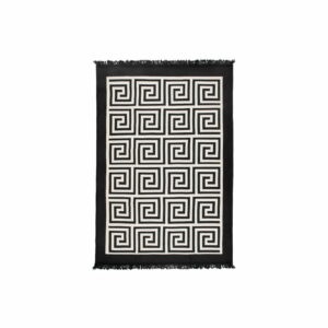 Béžovo-čierny obojstranný koberec Framed