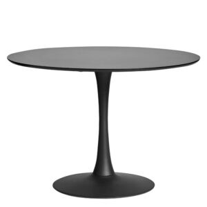 Okrúhly čierny jedálenský stôl Marckeric Oda