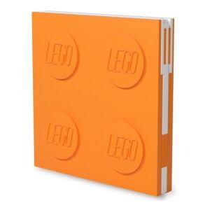 Oranžový štvorcový zápisník s gélovým perom LEGO®