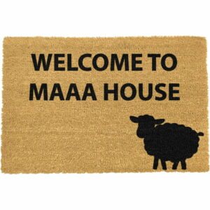 Rohožka z prírodného kokosového vlákna Artsy Doormats Welcome to Maaa House