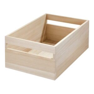 Úložný box z dreva paulownia iDesign Eco Handled